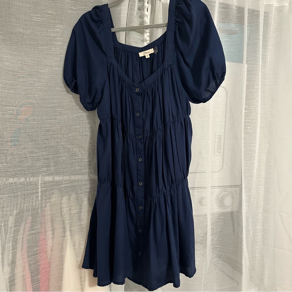 Elan Simply Sweet Navy Blue Dress M